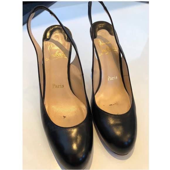 round toe slingback heels